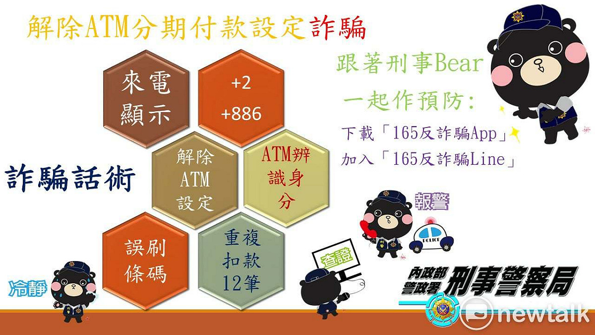 內政部警政署刑事局統計圖解詐騙操作，以免上當! 圖:翻攝自內政部警政署刑事局