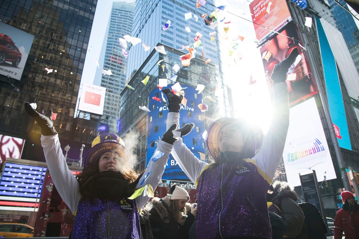 曼哈頓的時報廣場（Times Square）在美國幾成「跨年」同義詞。 圖: 達志影像 /美聯社