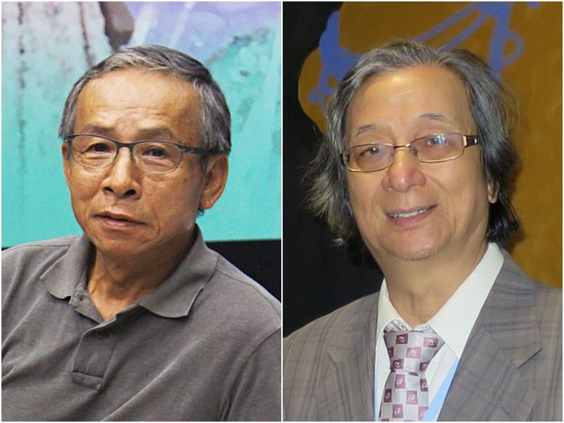 第37屆行政院文化獎30日公布，由導演吳念真（左）、藝術家謝里法（右）獲獎。 （中央社檔案照片）