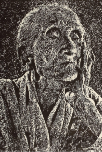 106年全國學生美術比賽作品-慈母情深。 圖：取自教育部全球資訊網