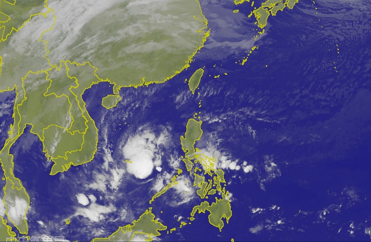 今年第一號颱風布拉萬(BOLAVEN)，今早正式形成。 圖：中央氣象局提供
