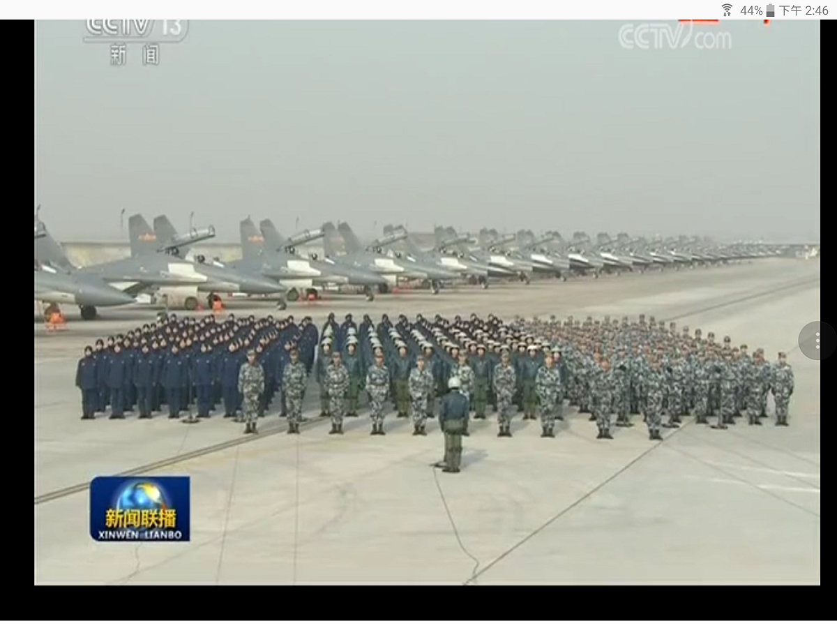 空軍某試驗訓練基地則在冀中平原展開訓練，主題為空中對抗、對地突擊。 圖：翻攝自央視畫面