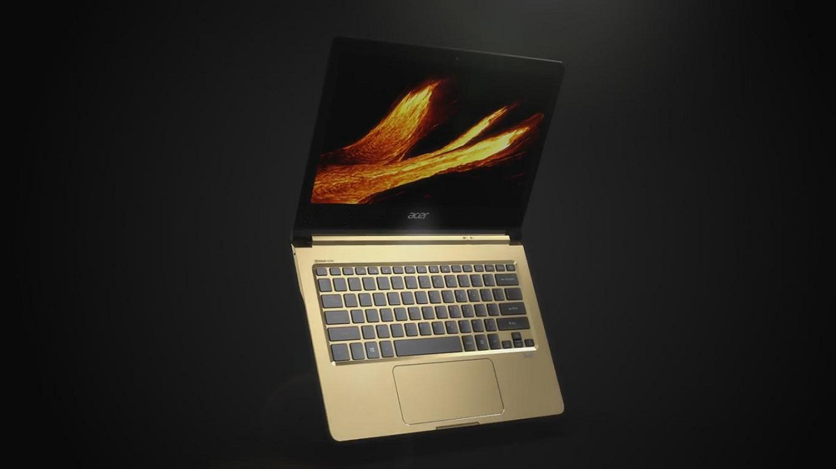 宏碁向全球公布了一台有史以來最薄的筆記型電腦「Acer Swift 7」。 圖：翻攝自 acer YouTube