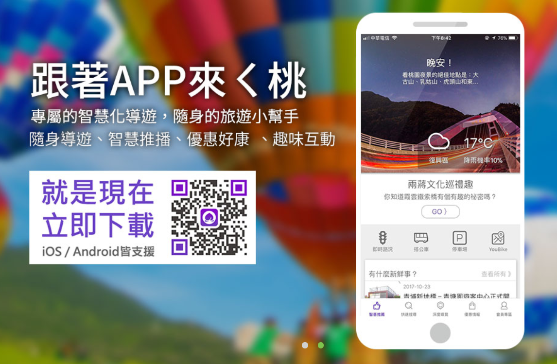桃園智慧遊APP 圖/翻攝自桃園智慧遊APP觀光網站