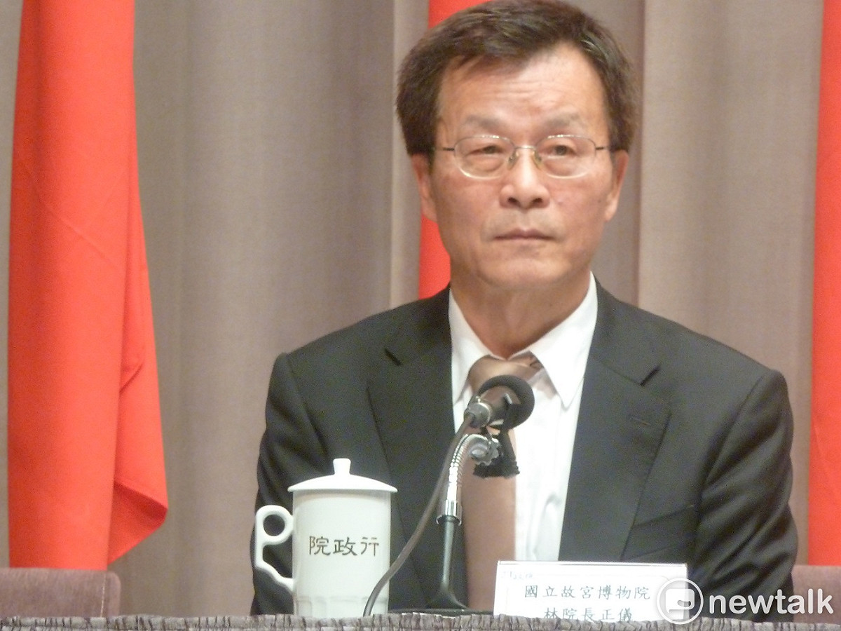 故宮博物院林正儀院長今（11）天在行政院會報告「新故宮-故宮公共化帶動觀光產業發展中程計畫（107年至112年）推動情形」。 圖：謝莉慧/攝