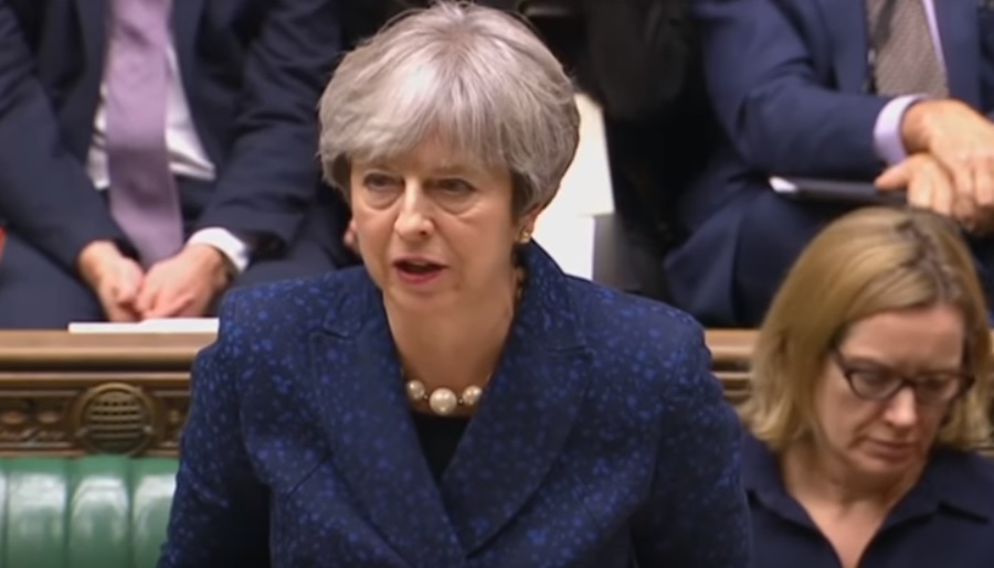 英國首相梅伊（圖）發言人12日表示，美國總統川普已接受邀請訪問倫敦，訪問日期還未敲定。 圖：翻攝youtube