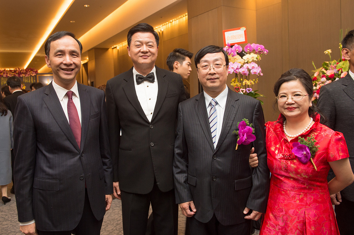 新北市長朱立倫到場祝福。 圖：周錫瑋新北市政策中心/提供