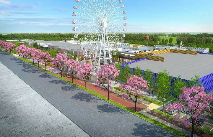 興建中日本三井outlet park效果圖。 圖：台中市政府/提供