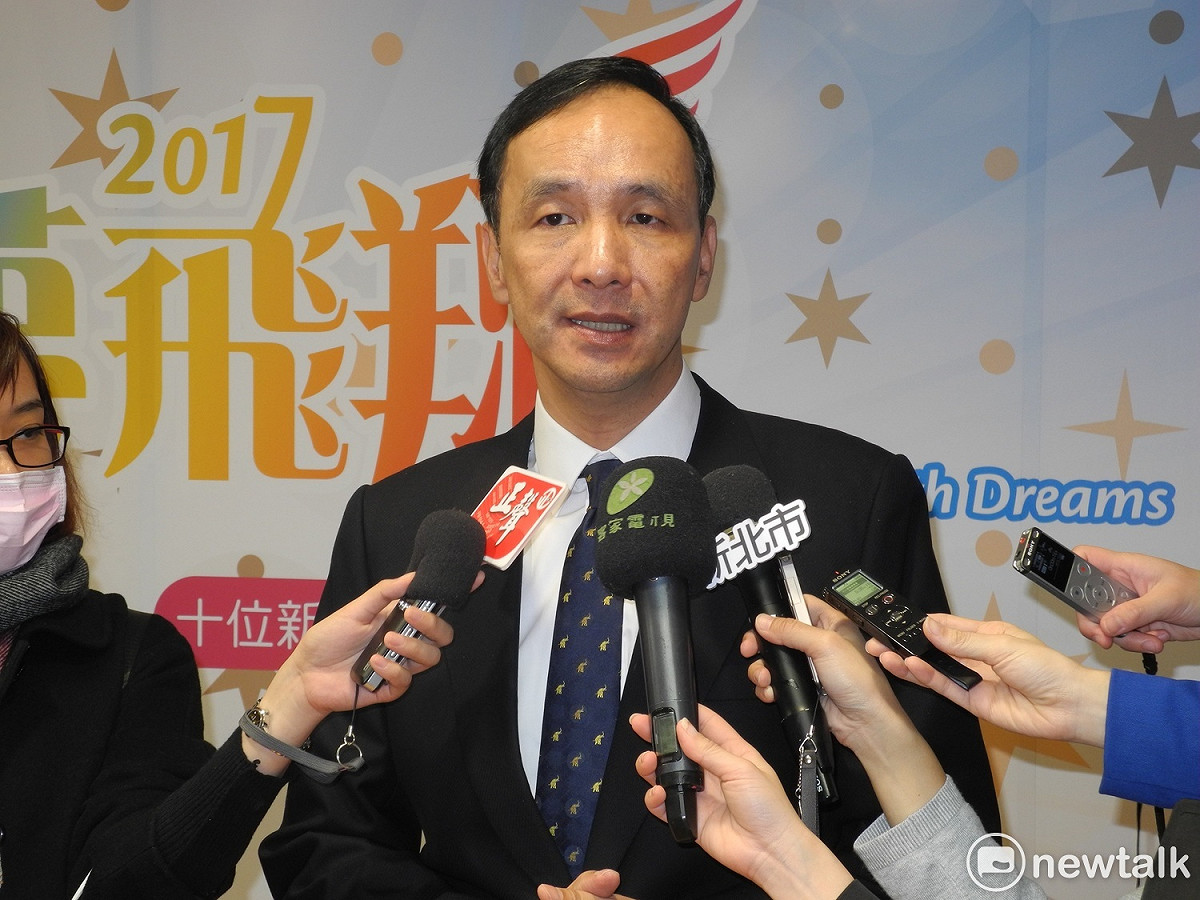朱立倫上午呼籲黨內團結和諧。 圖：王峻昌/攝