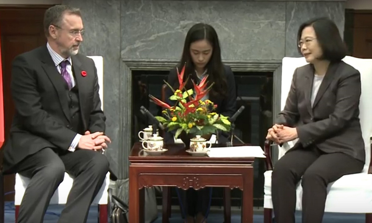總統蔡英文16日在總統府接見美台商業協會訪問團。 圖：總統府提供