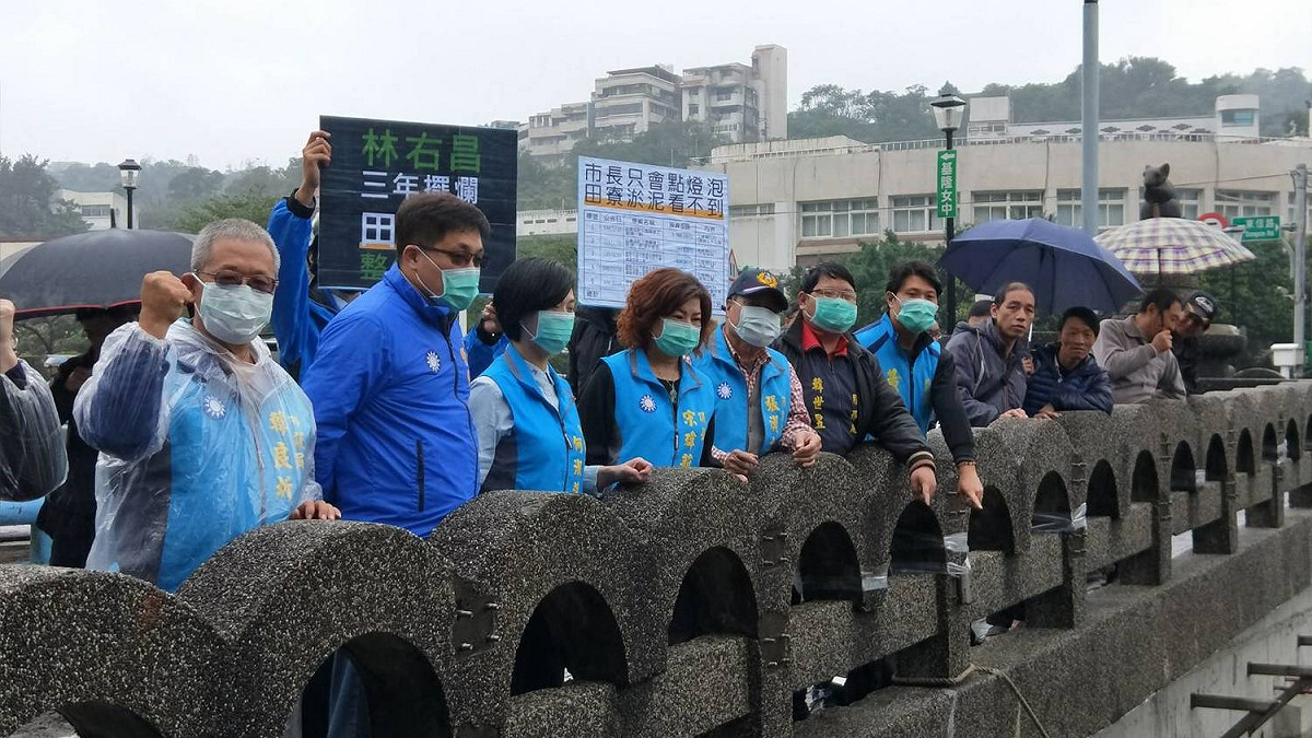 宋瑋莉今日率領藍營議員赴田寮河召開記者會。 圖：宋瑋莉辦公室 / 提供