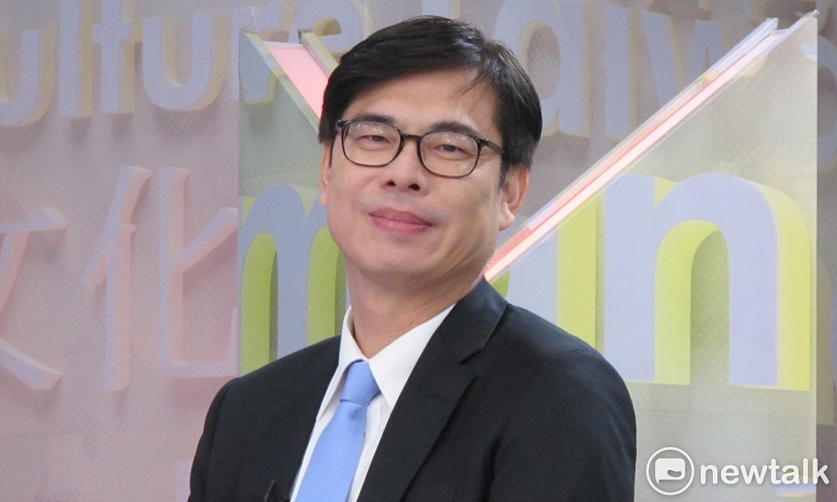 民進黨立委陳其邁18日出席政經看民視節目。 圖：林朝億/攝