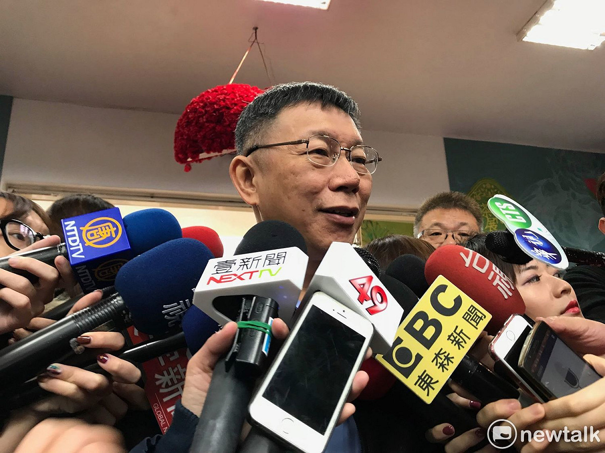 台北市長柯文哲今日批曾任他競選總幹事的姚立明，「我覺得太過分了！」「造謠也要有個程度」。 圖：周煊惠 / 攝