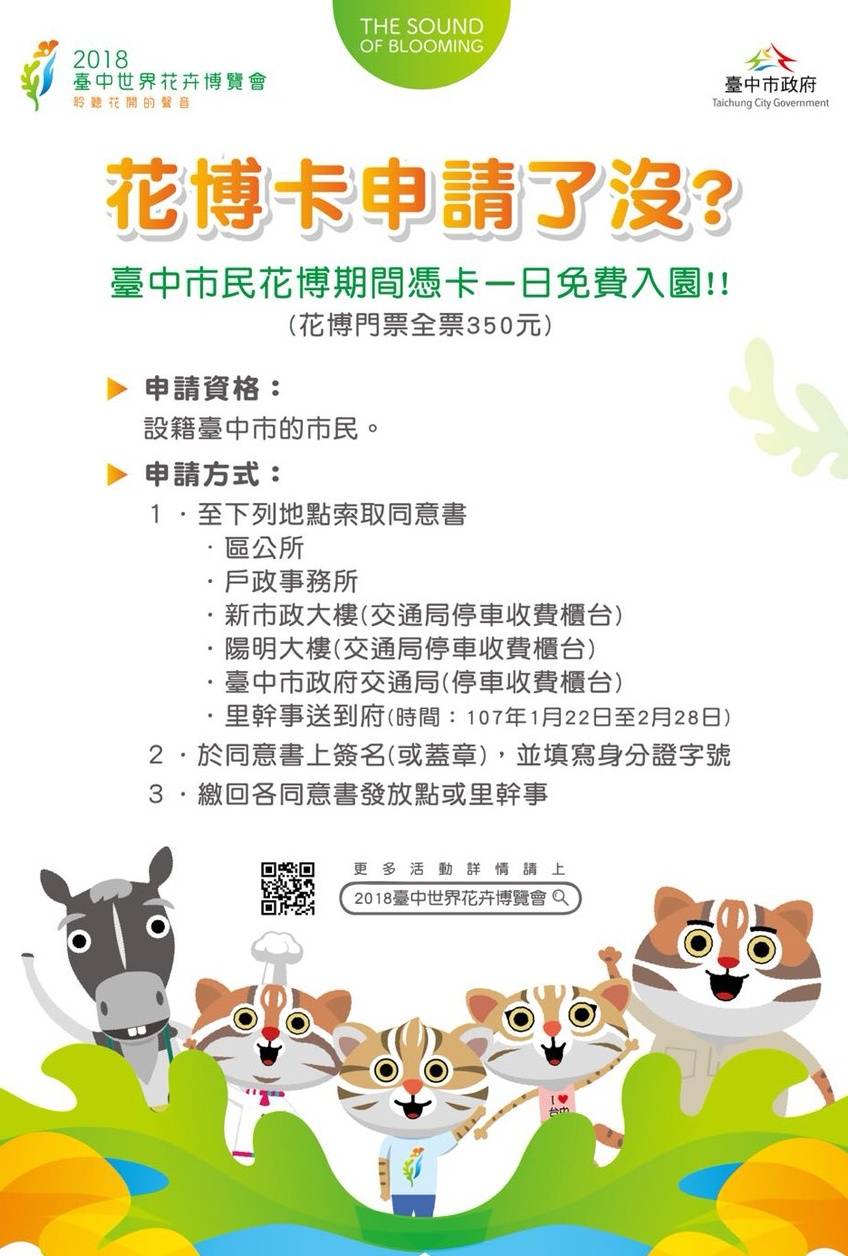 花博卡介紹。 圖：台中市政府/提供