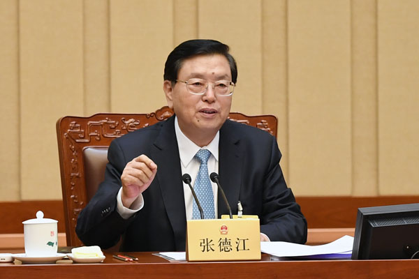 選舉結束後，全國人大常委會副委員長王勝俊到場，代表全國人大常委會和委員長張德江(圖)向當選代表致賀。 圖：翻攝自中國全國人大網站