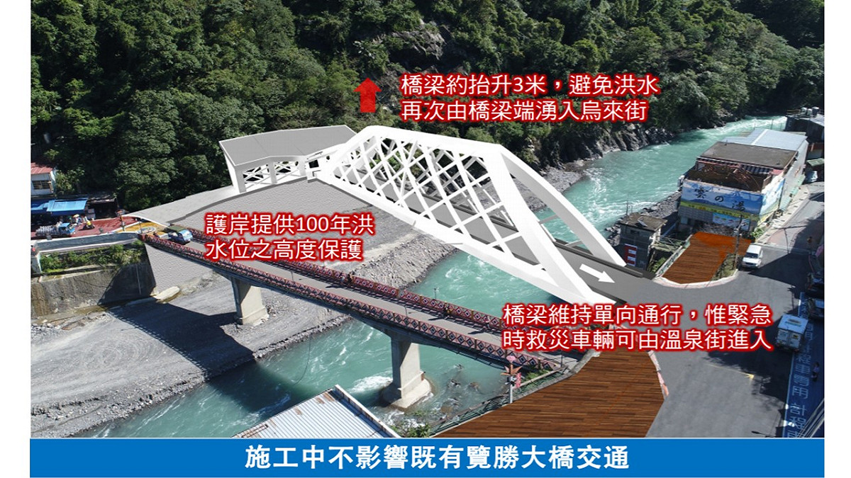 覽勝大橋改建計畫。 圖：新北市政府/提供