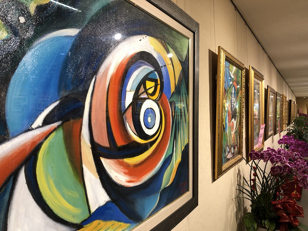 即日起至2月25日於桃園市文化局3樓第一展覽室展出50餘件趙昌平近期風景及抽象系列創作。 圖：桃園市政府文化局/提供