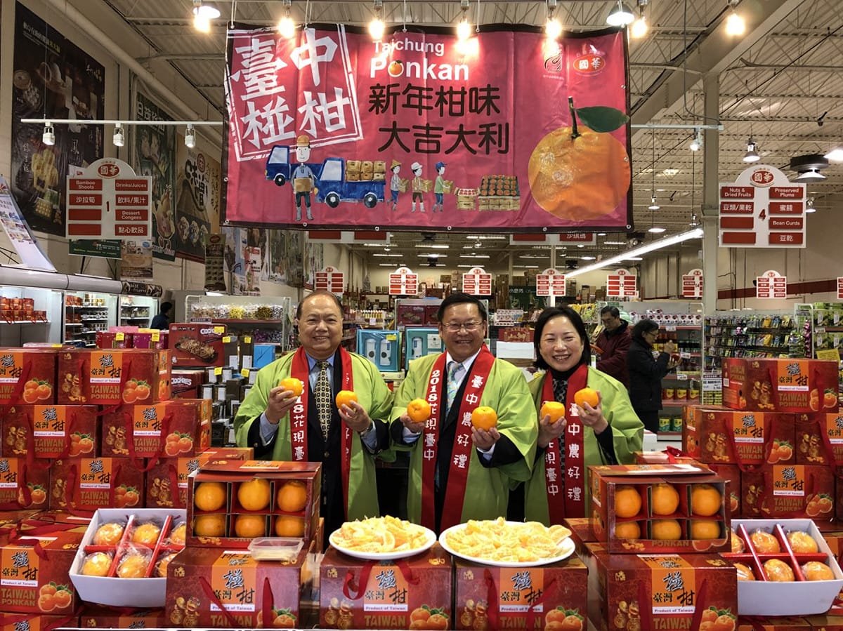 甜美優質的台中椪柑，運往溫哥華、多倫多超市販售。 圖：台中市政府/提供