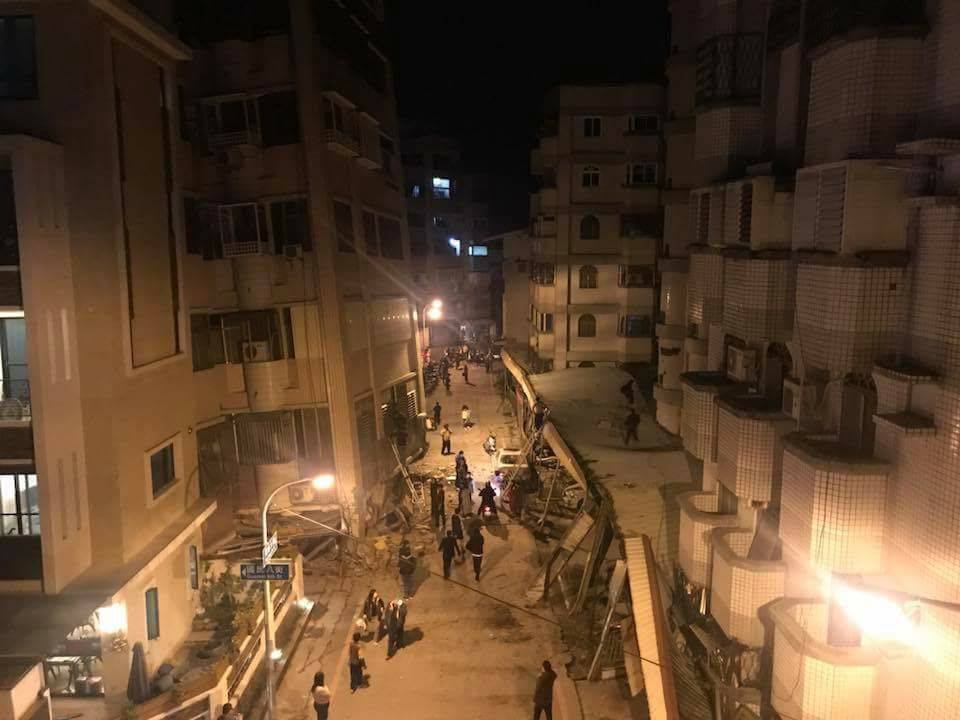 花蓮大震，造成國民八街住宅塌陷。 圖：翻攝網路