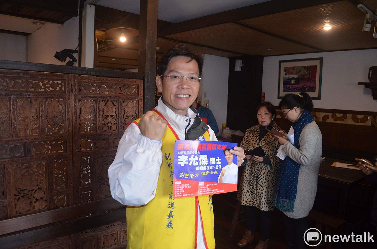 李允傑認為國民黨嘉義市長初選全民調，三月舉行最恰當。 圖：蔡坤龍/攝