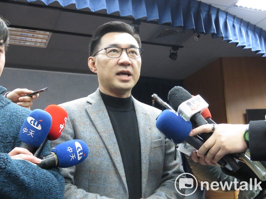 江啟臣則說，他感謝台中鄉親的相挺，這次初選中，他聽到聲音、看到問題，也提出辦法解決，就是希望台中可以改變讓台中更好。 圖：趙婉淳／攝