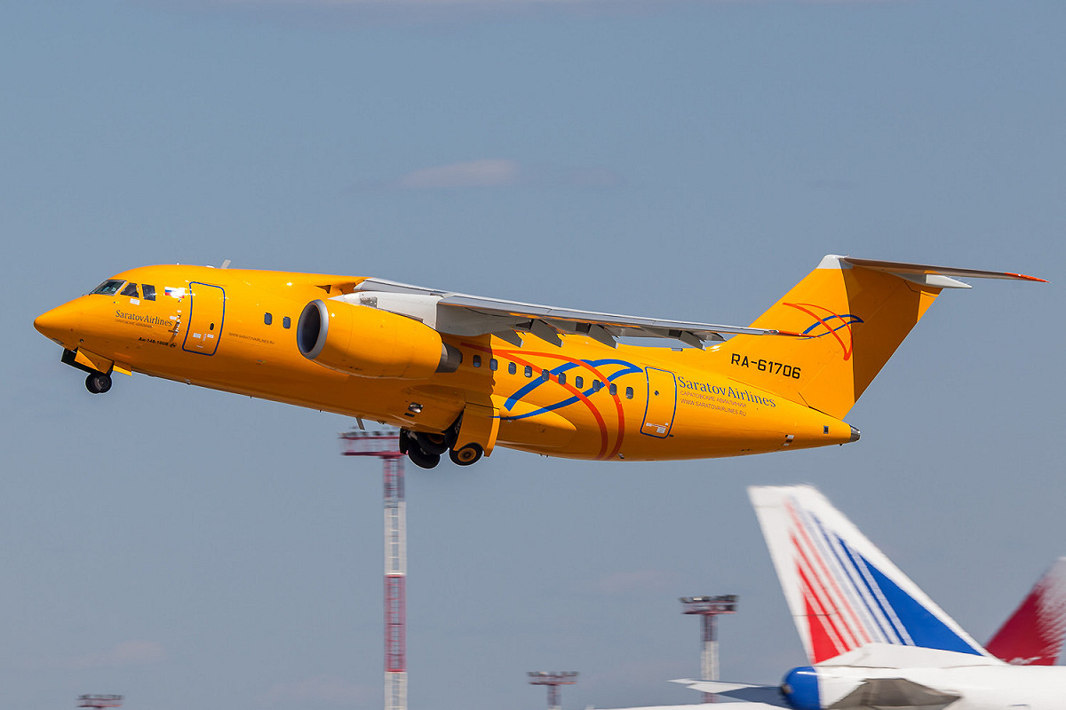 Saratov Airlines Flight 703 的An-148國內線同型客機。 圖：翻攝自維基百科