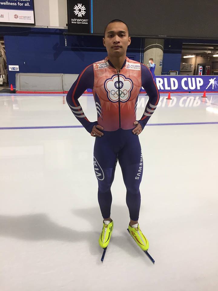 平昌冬奧競速滑冰台灣選手宋青陽 圖:翻攝自宋青陽臉書