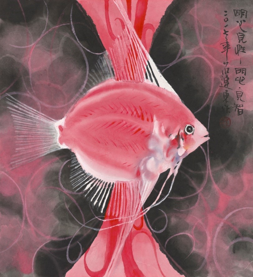 莊連東的作品〈明心 見性--明心・見智〉。 圖：中友百貨/提供