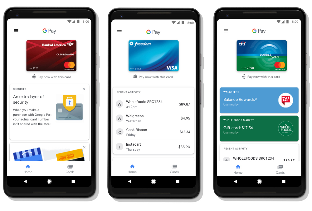 先前宣布將整合Android Pay 行動支付與 Google Wallet 電子錢包的Google，今(21)日在官方部落格宣布Google Pay app正式上線供用戶下載，提供消費資訊檢視、集中管理所有卡片等功能。 圖：Google/提供
