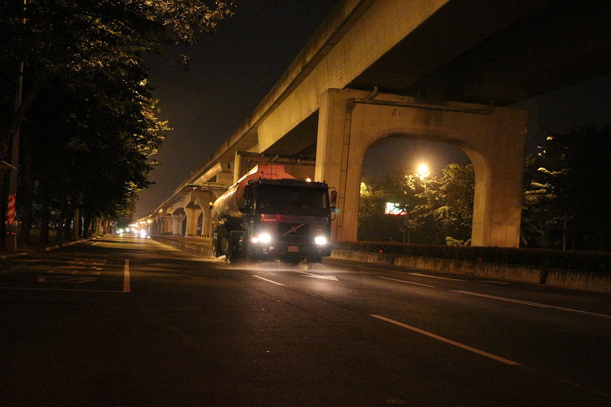 因應高雄路跑活動，環保局加強空氣品質管理作業。 圖：高雄市政府/提供