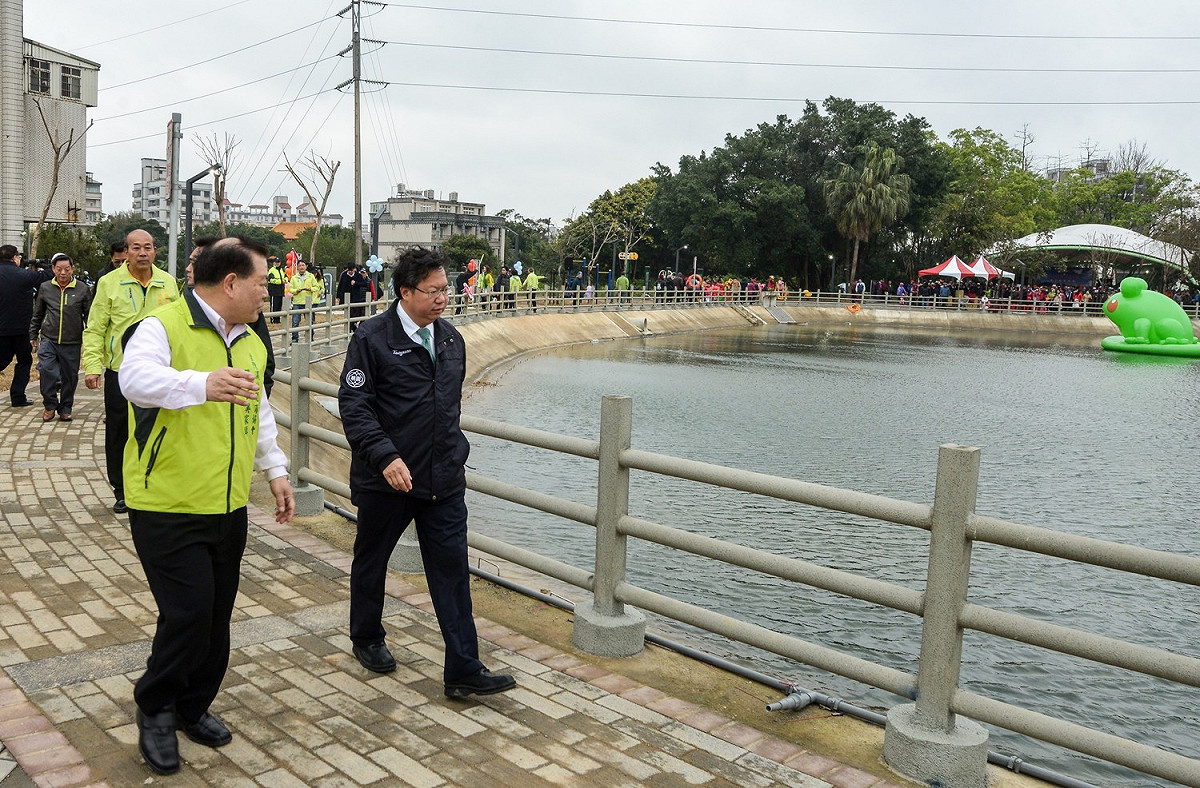 桃園市長鄭文燦出席上午的啟用典禮。 圖 : 翻攝自桃園市政府