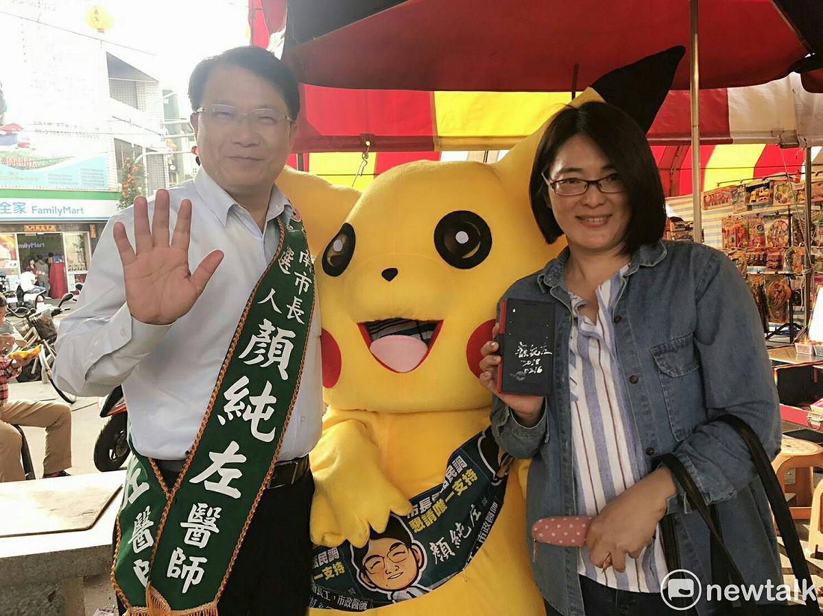 顏純左關心國民健康問題，提出多項保健政策，獲不少婦女同胞認同。

 圖：黃博郎/攝