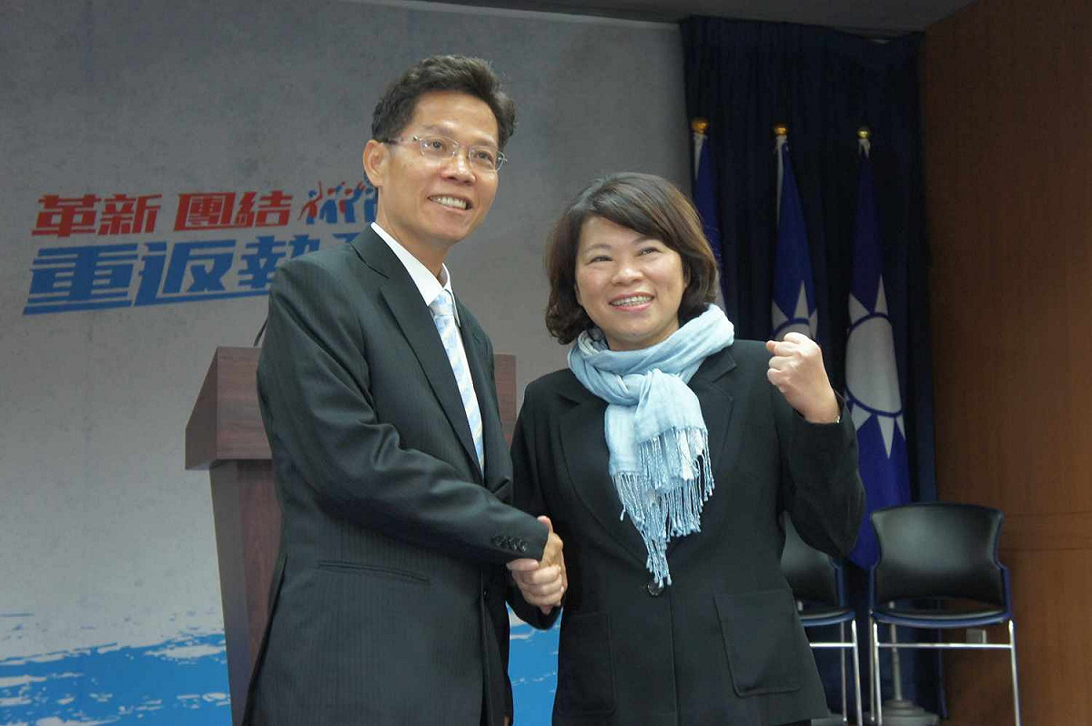 黃敏惠在國民黨初選中擊敗李允傑，成為黨的市長候選人。 圖：李允傑競選團隊/提供