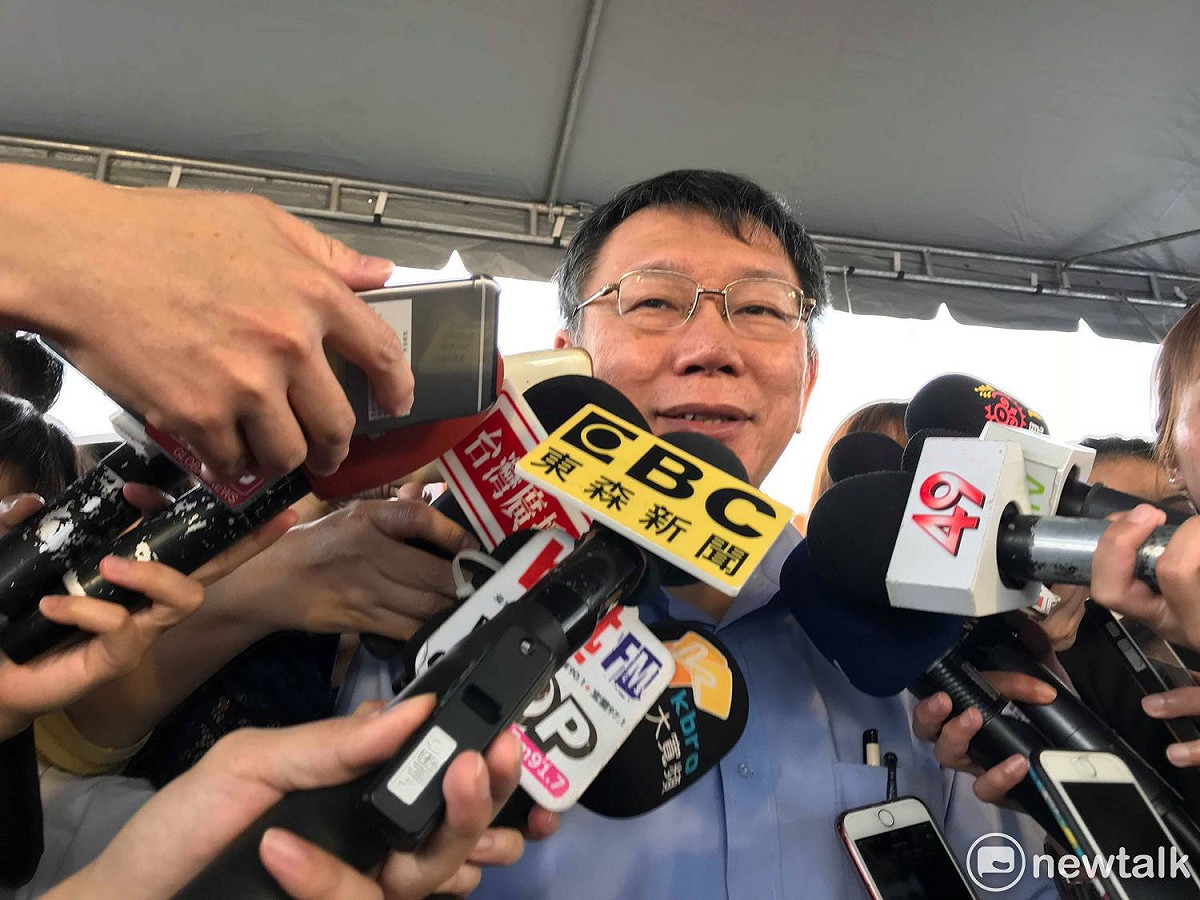 台北市長柯文哲今日出席花博公園美術園區「舞蝶共融遊戲場」啟用活動。 圖：周煊惠 / 攝