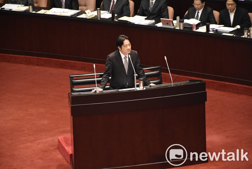 行政院長賴清德今天赴立法院施政報告與備詢。 圖：黃韋銓/攝