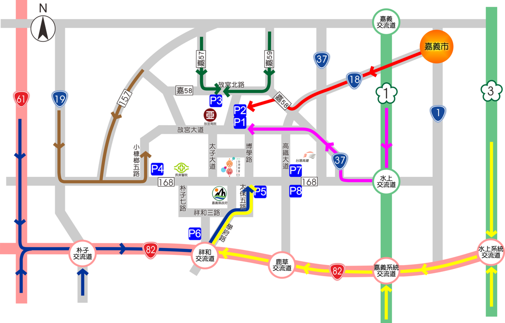 嘉義縣政府今日公布嘉義燈會會場附近的停車資訊，以供有需要的民眾使用。(資料照片) 圖：嘉義燈會/提供