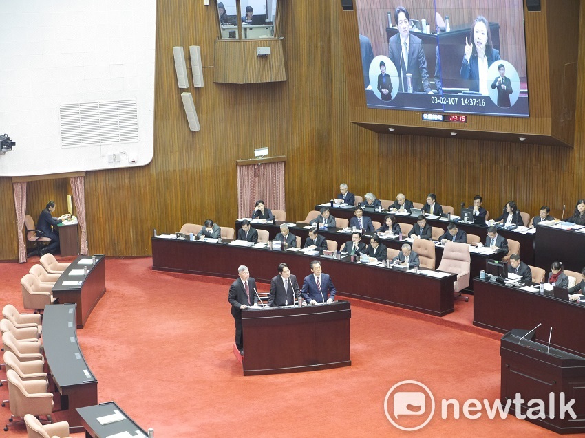 行政院長賴清德今天率領行政團隊赴立法院備詢。 圖：趙婉淳／攝