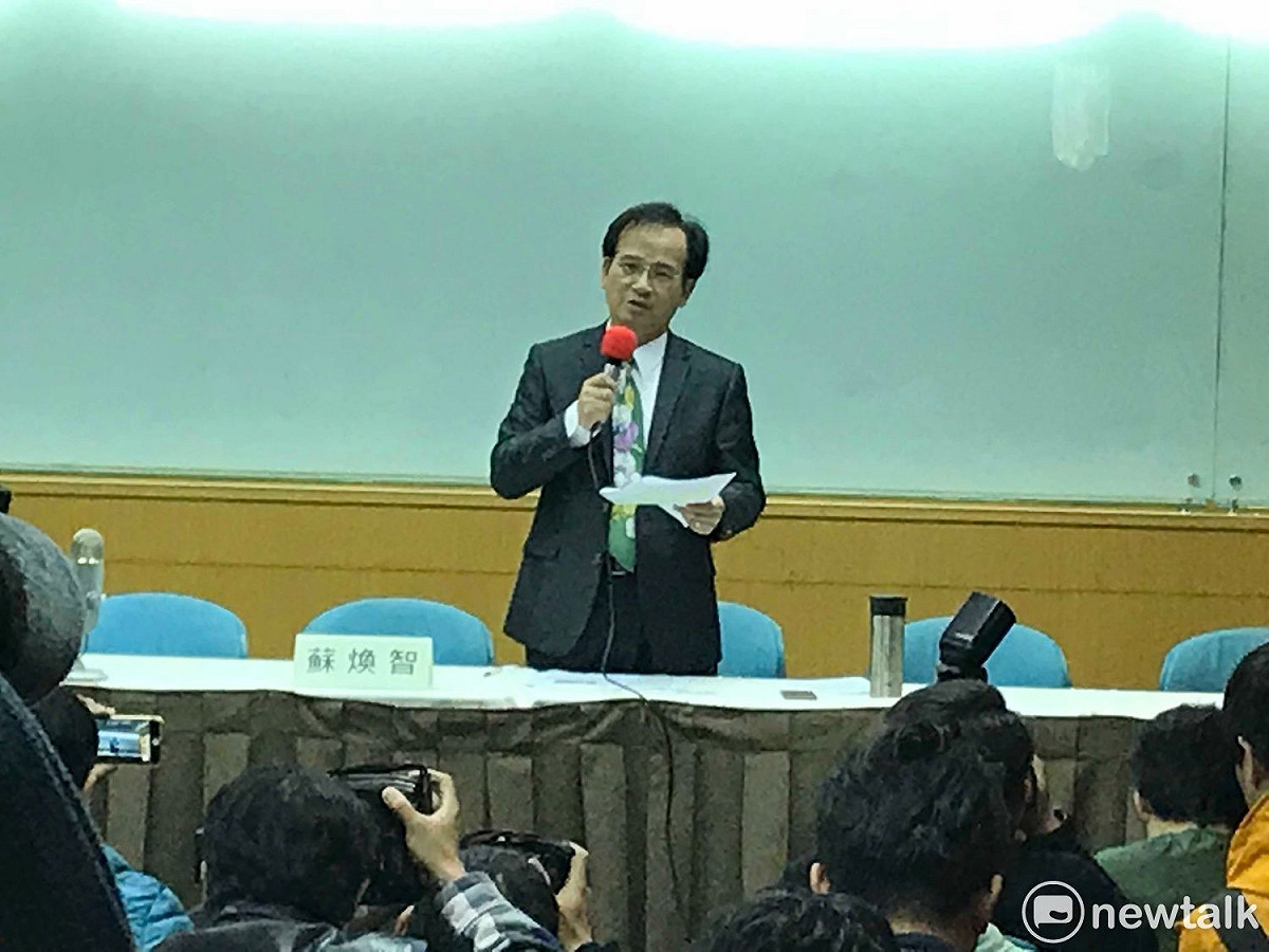 前台南縣長蘇煥智宣布退黨、參選台北市長。 圖：周煊惠 / 攝