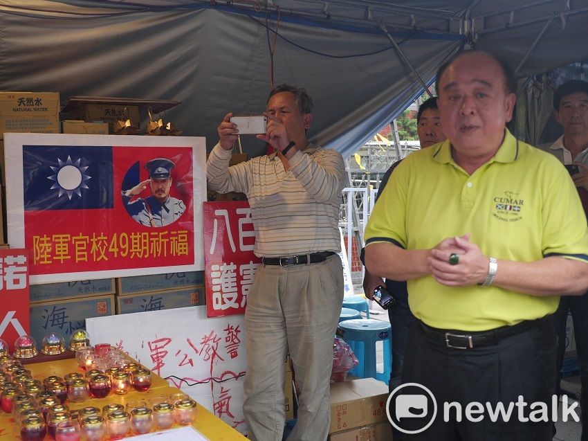 反年改團體副指揮官兼發言人吳斯懷上午再度針對昨天的打人事件道歉。 圖：趙婉淳／攝（資料照片）
