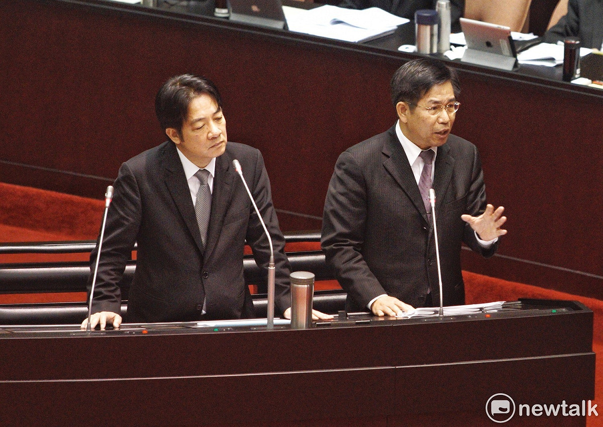 行政院長賴清德上午率行政團隊赴立法院備詢。 圖：張良一／攝
