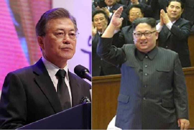 首爾當局今（6）日表示，南韓總統文在寅與北韓領導人金正恩4月底在兩國邊界板門店「和平之家」舉行高峰會。 圖：新頭殼合成照片