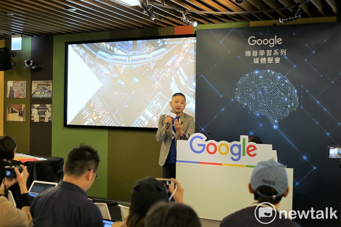 Google雲端企業客戶經理田哲禹表示Google正積極讓機器學習普及化。 圖：朱泓任/攝