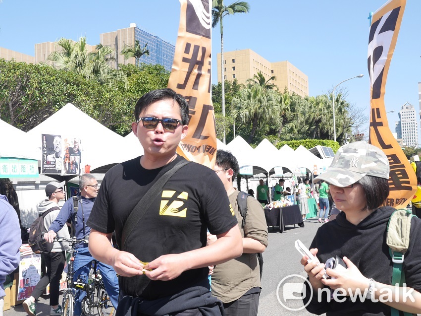 時代力量黨主席黃國昌１１日親身到場聲援廢核大遊行。 圖：趙婉淳／攝（資料照片）