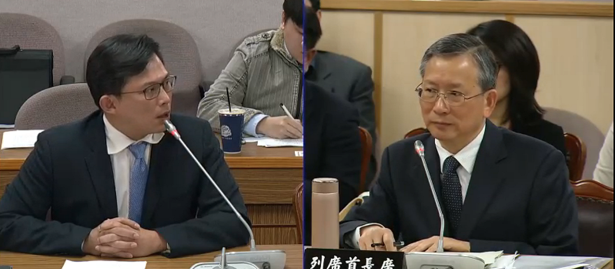 針對前台北高等行政法官陳鴻斌遭控性騷擾陳姓助理，司法院秘書長呂太郎表示，判決一出，社會上許多團體不認同，法官內部也有不同意見，「可見判決結果不符合社會期待」。 圖：翻攝立法院直播