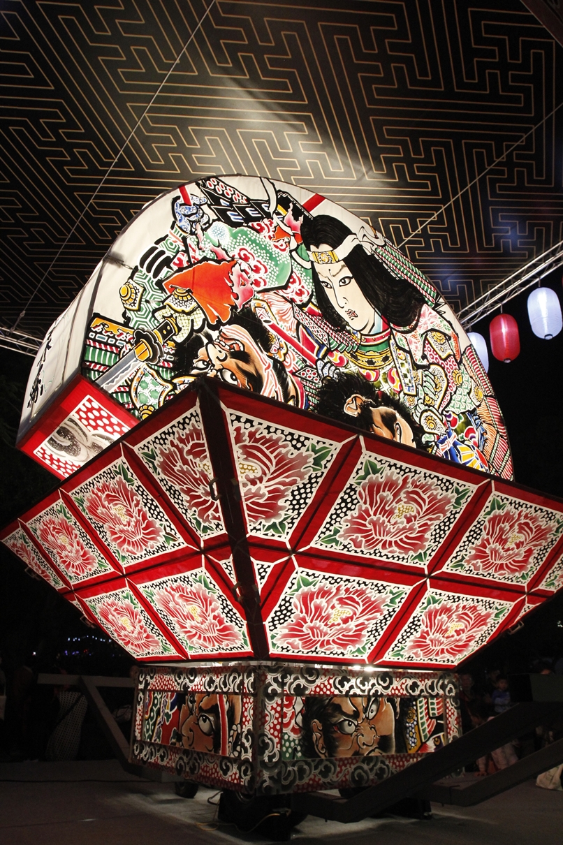 遠從日本青森縣平川市送來的睡魔花燈。 圖：台中市政府/提供
