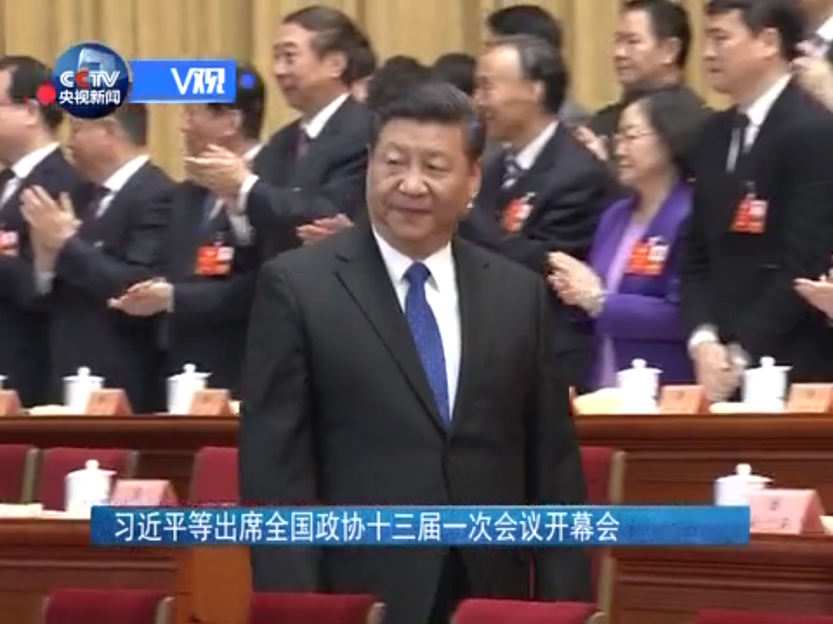 易明（Elizabeth Economy）並稱，習近平強力反腐，使中國政壇一些勢力很大的人對他抱有強烈不滿。「如果他們能找到他的弱點，我想他的敵人們就會伺機動手，欲置其死命」，易明認為，「這是他現在面臨的最大危險」。 圖：翻攝自央視畫面