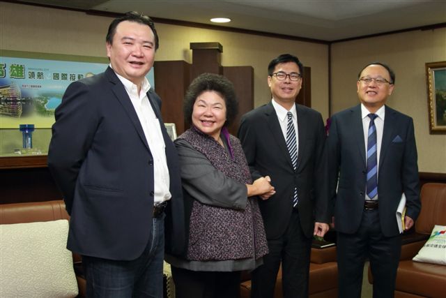 陳菊則由副市長許立明、史哲、民政局長張乃千出面接待。 圖：金名/攝