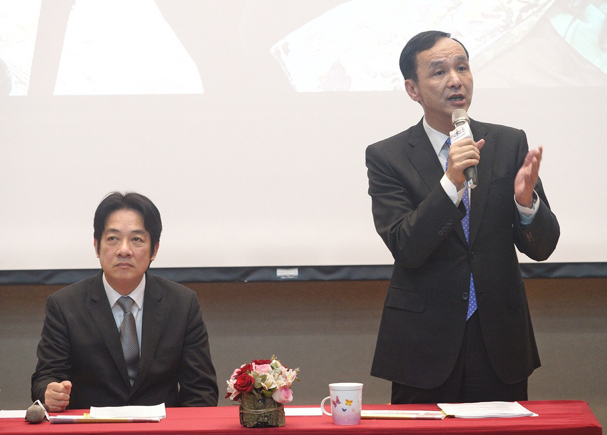 新北市長朱立倫談論他對前瞻基礎建設的看法。 圖 : 張良一/攝