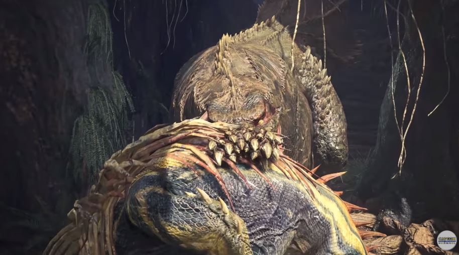 狩獵動作遊戲《魔物獵人：世界》將於3月22日釋出第一波免費大型更新，並正式發布新魔物「恐暴龍」。 圖：翻攝自CAPCOM 官網