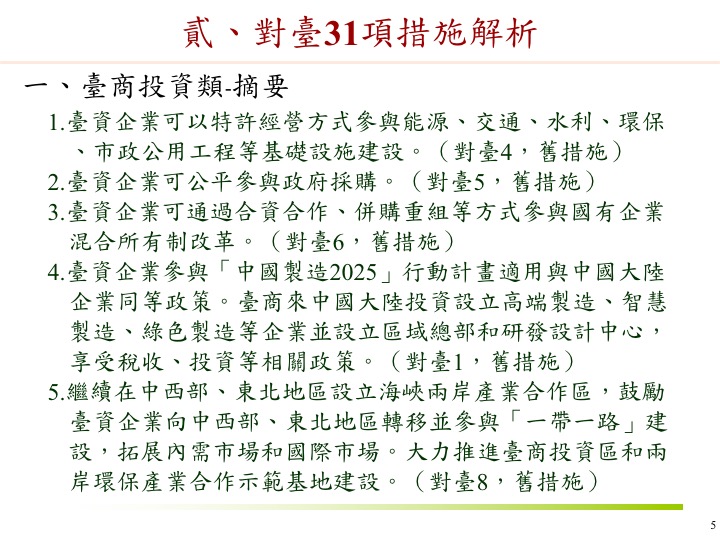 23圖看懂 政院解析中國對台31項措施